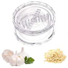 Manual Garlic ,Manual Garlic Crusher And Mincer, Transparent Twisting Garlic Chopper Tool, Multi-Functional Handheld Grinder For Ginger, Nuts, Herbs And Spices, Easy To Clean Kitchen Gadget - White - View 5