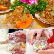 Manual Garlic ,Manual Garlic Crusher And Mincer, Transparent Twisting Garlic Chopper Tool, Multi-Functional Handheld Grinder For Ginger, Nuts, Herbs And Spices, Easy To Clean Kitchen Gadget - White - View 6