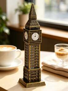 1pc 2D London Big Ben Acrylic Decorative Ornament, Landmark Building Decoration, Elegant Architectural Decor, Home And Office Decoration, Suitable For Wedding And Banquet Occasions, Wedding Gift, Unique Housewarming And Home Room Decor - A - View 4