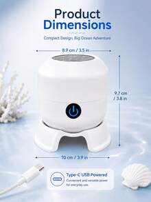 Type-C USB Marine Animal Night Light, Rainbow Rotating Lamp For Cozy Room Vibes - Multi-color light - View 12