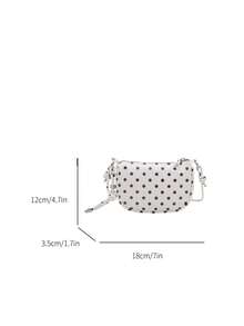Lychee Texture Mini Crossbody Bag For Women, New Delicate Compact Fashionable Versatile Everyday Handbag - White - View 5