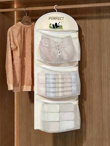 2pcs/3pcs Adult Socks Storage, Hanging Storage Net, Wall Storage Bag; Scientific Partitioning, Say Goodbye To Clutter. Single-Layer/Multi-Layer Design, Convenient For Classifying And Storing Socks, Underwear, Lingerie, Scarves And Other Small Items, Keeping Everything In Its Place And Avoiding Mutual Compression And Tangling, Both Hygienic And Tidy; Large Opening Design For Easy Access, Washable And Easy To Clean; Suitable For Student Dorms/Shared Living Spaces With Limited Space: No-Drill Hanging Design Does Not Damage Walls, Ideal For People Who Move Frequently - Multicolor - View 9