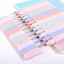 12Pcs Macaron‑Colored Highlighter Set,Soft Chisel Tip Large‑Capacity No‑Bleed Highlighters,Smooth Ink Flow For Highlighting,Ideal For Journaling, Note‑Taking & Doodling, Back‑To‑School&Office Stationery For Teens Ages 14+School Supplies,Halloween - Multiple Styles - View 1