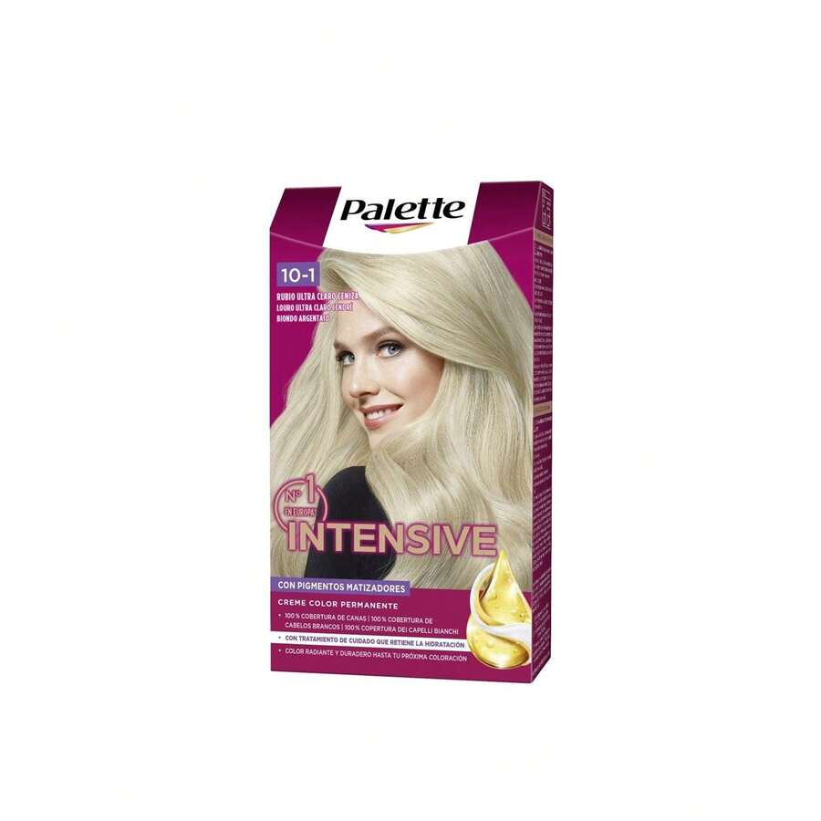 Schwarzkopf Palette Intensive Creme Color Permanent Hair Dye 10-1 Ultra Light Ash Blonde - Blonde - View 1