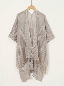 1pc Women's Summer Hollow Tassel Flat Scarf Crinkled Shawl New Artificial Silk Outerwear - Multicolor - View 5