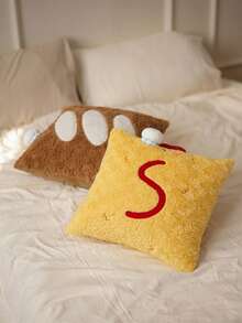 Realistic Baking Pastry Plush Pillow, Textured Curly Faux Fur Bread Surface, Detachable Cartoon Shrimp Decoration, Dual Color Dual Style Options, High Elasticity Fully Filled, Unique Kitchen Decor Fun Creative Gift - Multicolor - View 6