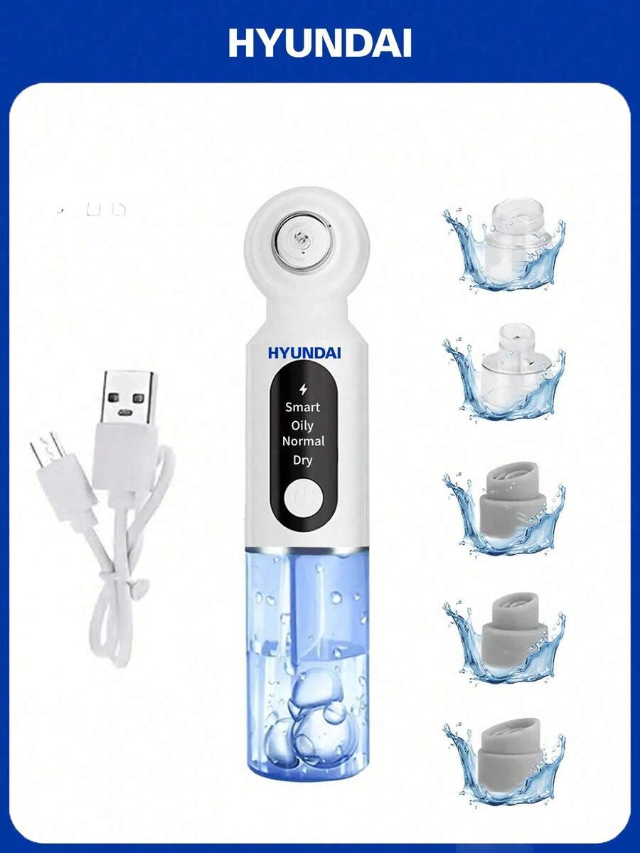 HYUNDAI Limpiador de poros eléctrico recargable por USB, kit de limpieza facial