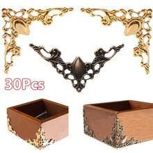 30PCS Metal Angle Corner Brackets Gold Bronze 40mm Notebook Cover For Menus Photo Frame Furniture Decorative Protector - A - View 3