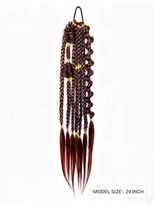 Trenzas de Burbuja Retorcidas de Colores Mixtos Hechas a Mano - Extensiones de Cabello Estilo Vacaciones para Mujeres, Versátiles para Todos los Tipos de Cabello 24 Pulgadas - Multicolor - Ver 3