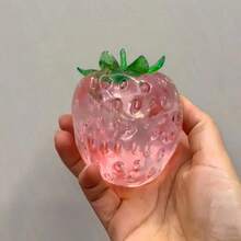 1pc Strawberry Squeeze Stress Relief Toy, Realistic Stretchable Squishy Ball, Decompression Hand Tool - Multicolor - View 9