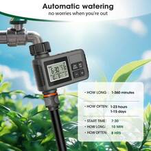 Programmable Smart Garden Hose Watering Timer With Drip Irrigation System And Rain Delay - A - View 5