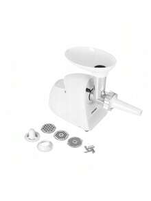 Adler Meat Grinder, Meat Mincer, Sausage Maker, Meat Mincing Machine - Reverse Function, 3 Sieves 3/5/7mm, Sausage Stuffer Attachment, 350W (Max 1500W), Pusher Included, White - EU E Type Plug(220-240V) - View 4