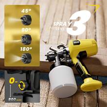Paint Sprayer Gun with Cord Electric Paint Sprayer 3 Patterns 110V 1000W 1L Electric Paint Sprayer Without Air Professional Spraying Tools Multi-Functional Electric Paint Sprayer for Furniture, Cabinets, Fences, Walls, Doors, Garden Chairs, Etc. - Tipo de Enchufe A USA (110-127V) - Ver 3