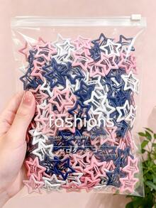 200/100/50/10件組 Y2K 藍粉白星星髮夾，甜美髮飾－適合女孩與女性，日常必備 - 彩色 - 查看 4