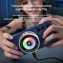 This Cooling Device Uses Semiconductor Magnetic Absorption Technology, Equipped With A Dual-Use Clip-On Heat Sink And Colorful Lighting, Providing Fast Cooling For Various Smartphones And Tablets, Suitable For Live Streaming And Gaming Use. - Black - View 7