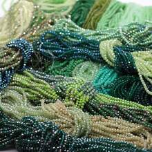 Random 10 Strands Green Color Glass Beads For Jewelry Making DIY Accessories - Green Tones, 10 Pieces - View 4
