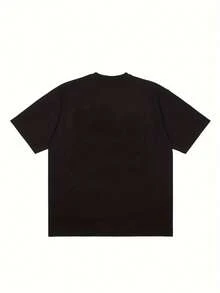 I HaTe EVeRYoNe Creative Print Men's Short Sleeve T-Shirt, Casual Round Neck Top, Versatile And Comfortable Tee, Spring&Amp; Summer Collection - 黑色 - 查看 2