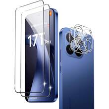 4 قطع واقي شاشة زجاجي مقسى ل- 17T/17 TPro/15 T/15 T Pro/14T/14 TPRO متوافق مع Xiaomi 17/17pro/17 Ultra/ 17 ProMax/ 15 هاتف، واقي عدسة كاميرا 3D عالي الدقة، مضاد للسقوط، مضاد للخدش، مناسب ل- 15 T واقي شاشة كاميرا حرير أسود، واقي شاشة - شفاف - مشاهدة 2