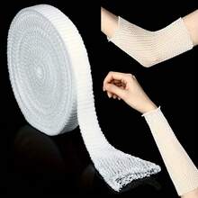 1pc 200.0cm Long Mesh Elastic Bandage, Breathable Tubular Mesh Bandage, Tubular Elastic Stretch Band, Elastic Mesh Bandage - White - View 8
