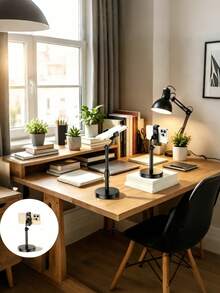 Adjustable Height Rotating Phone Stand Waterproof Abs Desktop Holder Suitable For All Models Used For Live Streaming Photography Video Recording For Office Room Decor Home Bedroom Back To School Dormitory Holiday Vacation Travel Essentials - Multicolor - View 7