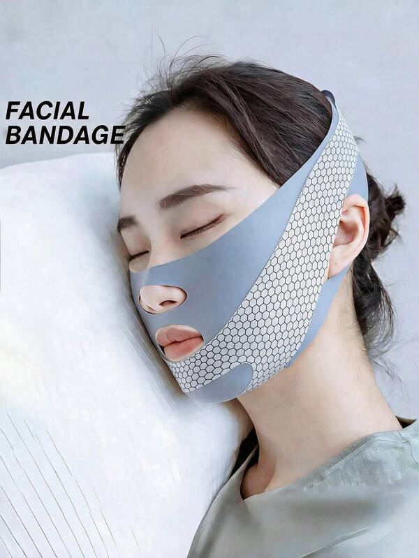 1pc Face Support Band / Facial Bandage / Face Wrap / Chin Strap For Sleeping/Breathable Face Band,Adjustable Mask,Reusable,Breathable Seamless Mask,Suitable For Sleep,Sports, And Yoga,Lightweight And Breathable,Wearing Without Wrinkles, Easy To Carry