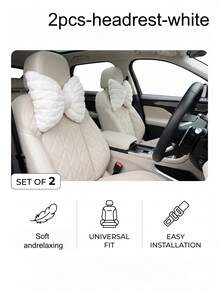 YITUMU Bantal Leher Sandaran Kepala Mobil Desain Pita Lembut dan Mewah, Bantalan Kursi Mobil Nyaman untuk Musim Dingin, Bantal Penopang Leher, Tersedia dalam Berbagai Warna - MultiWarna - View 12