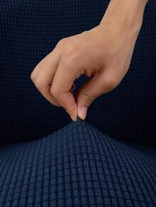 1pc Corn Fiber High Back Armchair Cover, Elastic High Back Chair Cover, Comfortable Skin-Friendly, Easy To Clean, Dust-Proof And Cat Scratch-Resistant, Suitable For Home Office Computer Chair, Hotel - Navy Blue - View 8