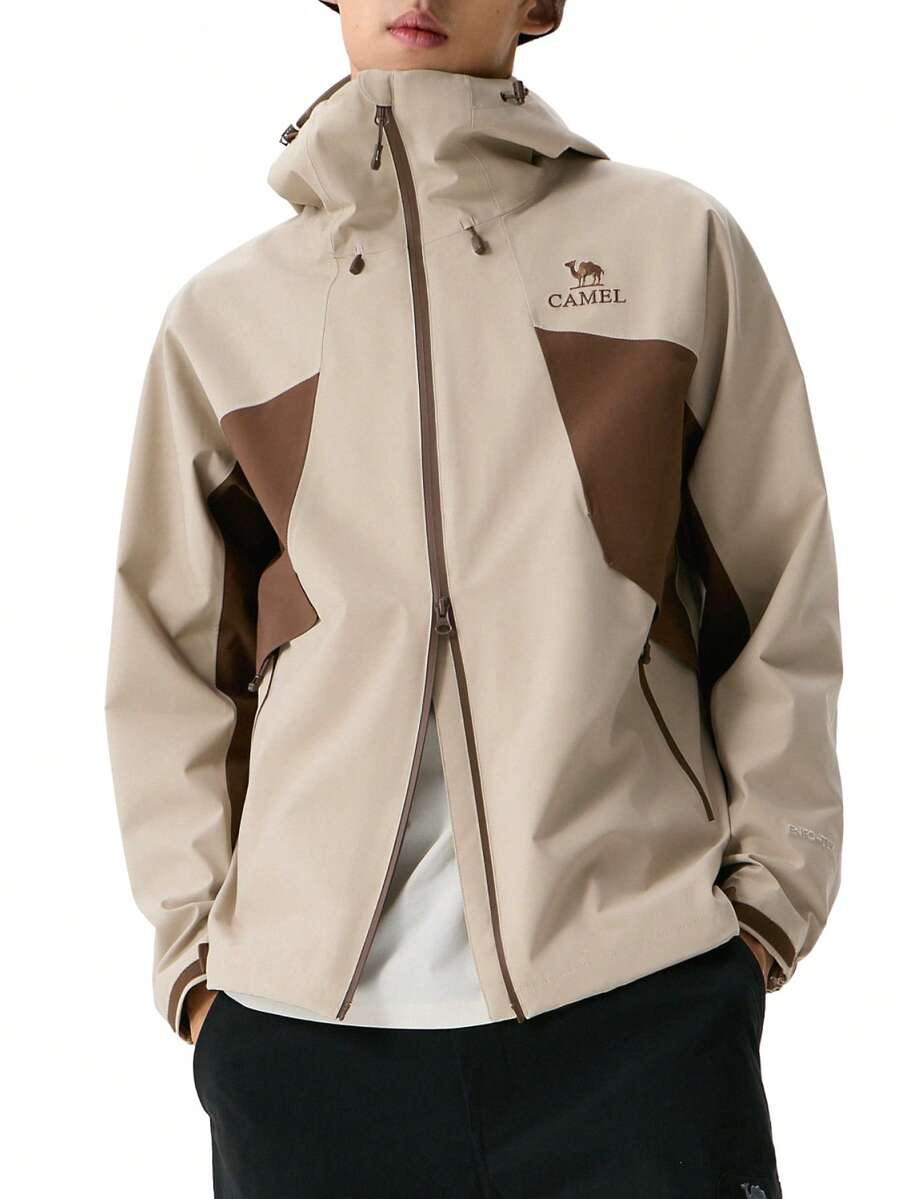 CAMEL CROWN Women's Waterproof Jacket Lightweight Hooded Windbreaker Outdoor Shell Jacket Breathable Rain Coat For Hiking Camping Travel Climbing Running Cycling - Truffle Grey Thorn Brown - View 1