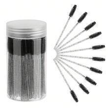 50/100pcs Eyelash Brushes, Suitable For Eyelash Extensions, Eyebrows And Makeup, Crystal Color, 7 Colors Available (Colorful) - Multicolor - View 22
