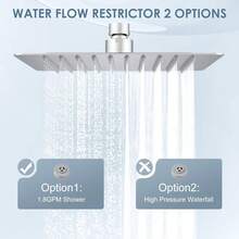 Rain Shower Head Ultra Thin High Pressure Boosting Metal Water Flow Sprayer Ceiling Wall Mounted Stainless Steel Rainfall Bathroom Fixture Modern Style Brushed Nickel 1 Pack - Brushed Nickel - View 4