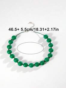 1pc/Fashion Minimalist Old Money Style Solid Color Handmade Beaded Necklace, Suitable For Women's Daily Commute And Date, Atmospheric Gift - Multicolor - View 12