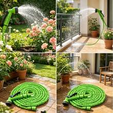 Expandable Garden Hose With Multi-Function Spray Gun - Durable Soft PE Coil Hose, Suitable For Car Washing, Lawn Watering, Pet Bathing, Etc. - Includes Adjustable Nozzle - All-Season Use - Gardening Watering Tool - Flexible Hose Design - Sturdy Connector - Triple-expansion Water Hose - View 11