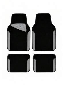 4 piezas de alfombrillas para coche con estampado, simples & elegantes, absorbentes de agua & antideslizantes, lavables, protección interior de moda, adecuadas para sedanes, hatchbacks y SUVs, uso en todas las estaciones, esencial para propietarios de automóviles - A - Ver 11