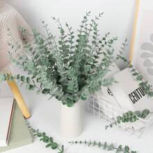 Mixed Artificial Eucalyptus Leaf Branches To Simulate Green Plants, Suitable For Home Decoration, Made Of Plastic Material, Can Be Used To Create Long-Lasting Wedding Bouquets, Romantic Table Decorations, Birthday And Graduation Ceremony Scenes - Multicolor - View 10