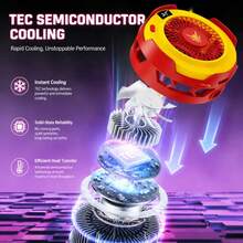 Pendingin Ponsel K59 Semiconductor - Pendingin Beku yang Ampuh, Layar Digital, Dapat Dipasang pada Dudukan untuk Smartphone Gaming - MultiWarna - View 2