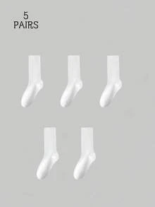 1/5/10 Pasang Kaos Kaki Minimalis Netral Musim Gugur yang Dapat Ditumpuk, Kaos Kaki Longgar Serbaguna untuk Pelajar, Kembali ke Sekolah - MultiWarna - View 12