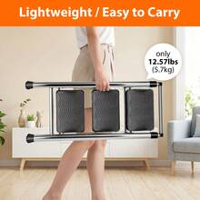 4-Step 3-Step Folding Ladder Household A-Frame Step Stool, Thickened Carbon Steel With Handrails, Non-Slip Wide Pedal, 150kg Load, Foldable Storage Ladder, Multi-Use Plant Stand Shelf - 3-step Folding Step Stool - View 5