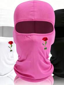 3pcs/2pcs/1pc Rose Pattern Balaclava Face Mask, Unisex Breathable Face Mask, Multi-Purpose Cycling Neck Gaiter, Suitable For Spring And Summer, Essential For Cycling And Outdoor Running - Multicolor - View 8
