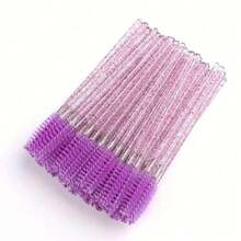 50/100pcs Eyelash Brushes, Suitable For Eyelash Extensions, Eyebrows And Makeup, Crystal Color, 7 Colors Available (Colorful) - Multicolor - View 12