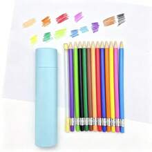 12-Color Cutting-Free Colored Pencil Macaron Set Art Painting Pencil, Suitable For Students' Art Class Painting, Adult Work Drawing, As A Birthday Gift And School Gift - Sets - View 14