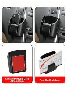 1pc/2pcs New Car Key Storage Box, Center Console Key Hook, Card Storage Box, Remote Control Box, Car Interior Key Holder Storage Box, Center Console Decoration, Car Interior Small Item Storage, Lighter, Lipstick Storage, Car Interior Organization, Christmas Halloween Small Gift - Black - View 7