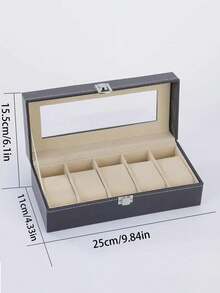 1pc Premium Watch Box, 3/6/12 Slots Watch Box, Watch Storage Box Jewelry Storage Box, Watch Display Box, Men's Women's Watch Box - Multicolor - View 11