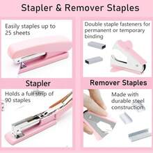 6-In-1 Desktop Organizer Set, Includes Stapler, Scissors And Tape Dispenser | Clutter-Free Office And Study Companion | Space-Saving Gift For Stationery Lovers - Multicolor - View 7