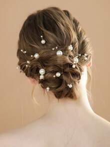 18pcs Multi Combination Faux Pearl Soft Hairpin, Suitable For Simple Headwear For Weddings, Daily Life, Parties, And Festivals - Gold - View 6