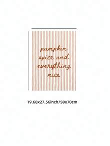 1pc Frameless Pumpkin Spice Print Autumn Kitchen Wall Art Vintage Fall Poster Coffee Theme Decor Aesthetic Apartment Living Room Bedroom Back To School Fun Poster Dorm Essentials - Autumn Quotes - View 14