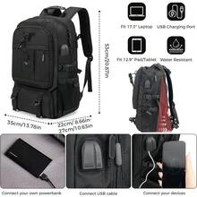 60L Travel Laptop Backpack With Shoe Compartment, Anti-Theft Hidden Pocket, Comfortable Shoulder Support For Commute, Work, University, Xmas Gift - View 3