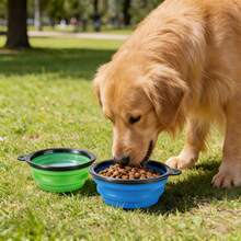 3PCS Dog Cat Portable Bowl Foldable Silicone Pet Food Water Bowl Compact Lightweight Durable Easy Clean Travel Pet Accessory Space Saving Collapsible Feeding Dish For Walking Hiking Camping Vacation Outdoor Daily Use Reusable Portable Pet Feeding - Multi-color - View 3