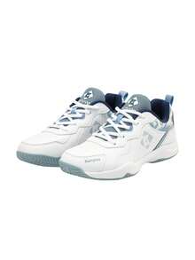 KUMPOO Professional Training Shoes Men'S Low Top / Anti-Slip & Shock Absorption / Lightweight Badminton Sports Shoes / KHR-D21 - White/Blue - View 5