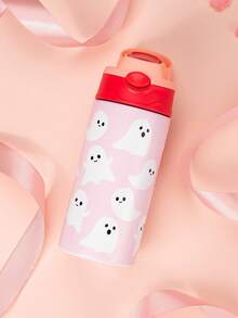 1pc Halloween Ghost Pattern Stainless Steel Splash-Proof Tumbler, Insulated Hot & Cold, Suitable For Outdoor Travel, Office, Home, Camping, Picnic, Halloween Party Gift - Multicolor - View 6