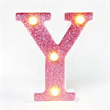 1個16cm/6.3英吋玫瑰粉LED發光字母燈，電池供電家居裝飾字母燈，適用於婚禮求婚、生日派對裝飾、週年紀念裝飾、臥室桌面字母燈及房間牆面裝飾字母 - 深粉紅色 - 查看 14